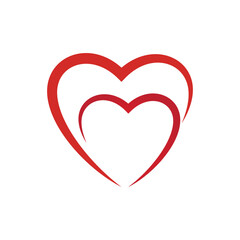 Heart Love Logo Template vector