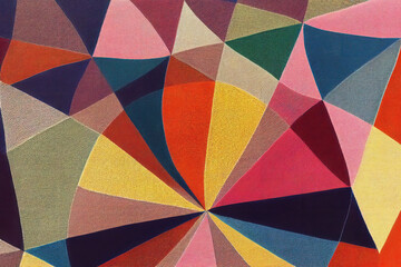 Woven wool carpet as colorful abstract wallpaper background (Generative AI)