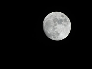 full moon over black