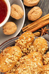 Christmas honey cookies Melomakarona