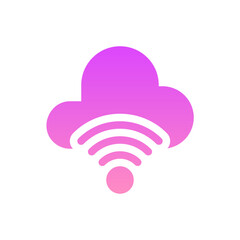 wifi flat gradient icon