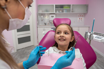 small beautiful patient came to children's state-of-the-art dentistry for an oral examination.