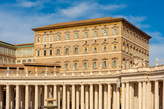 Apostolic palace (official residence of reigning pope) in Vatican