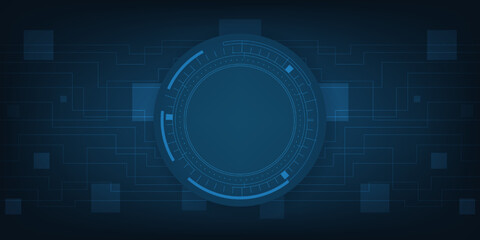 Obraz premium Abstract technology background. Hi tech digital and communication concept. Vector background design with circuit line. Vector illustration.