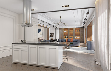 modern kitchen interior