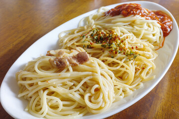 とても美味しい日本の一般家庭のパスタ
