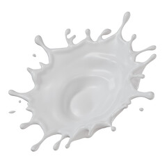 milk splashes isolated. 3D render illustration