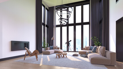 Naklejka premium Modern Living room interior design