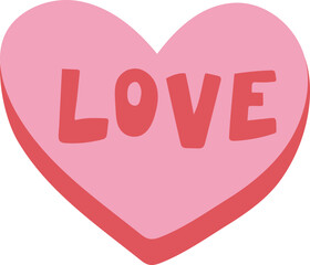 Valentine Candy Heart Isolated 