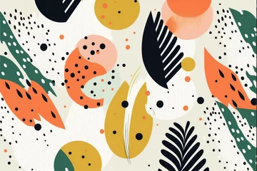Rolgordijnen minimalist seamless design background pattern. generative ai © Creative Station