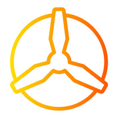 wind energy gradient icon