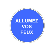 Panneau routier français: Obligation du texte mentionné