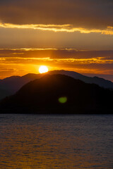 Naklejka premium 久美浜町から見た初日の出