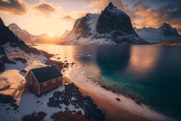 Fototapeta Views from around the Lofoten Islands in Norway obraz