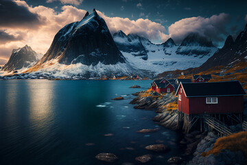 Views from around the Lofoten Islands in Norway - obrazy, fototapety, plakaty