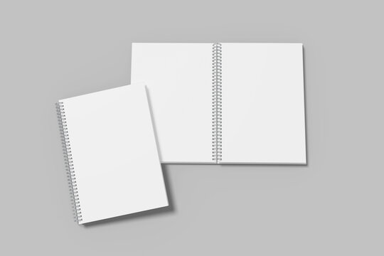 A5 Spiral Notebook Mockup