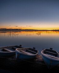 Fototapeta premium 千葉県印西市 新春の印旛沼の朝