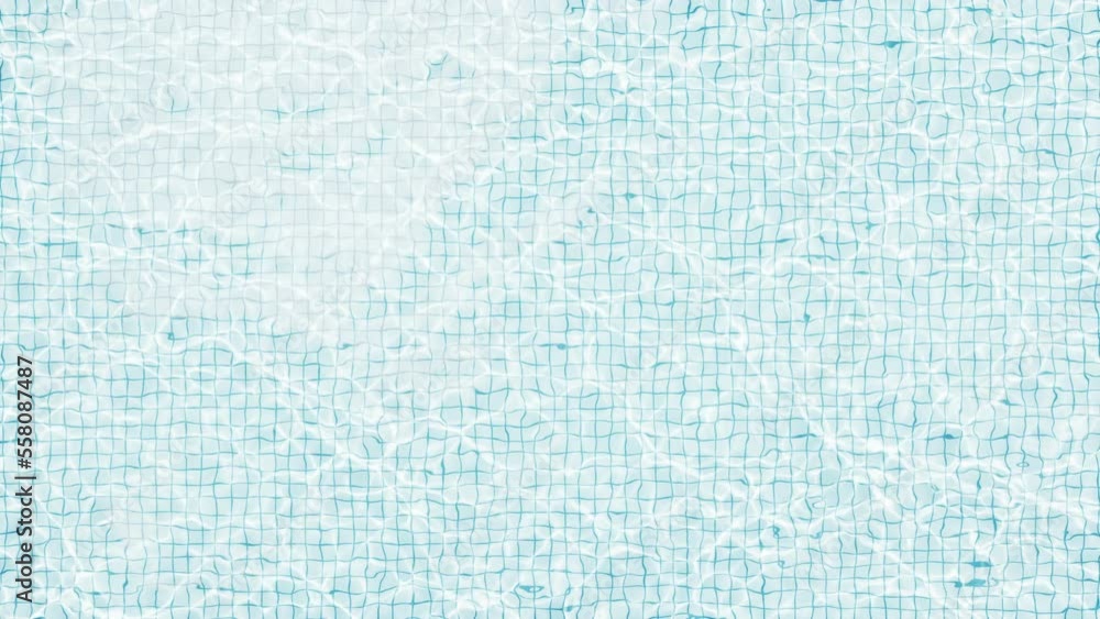 Poster loop animation of water surface with caustic phenomenon, 3d rendering.