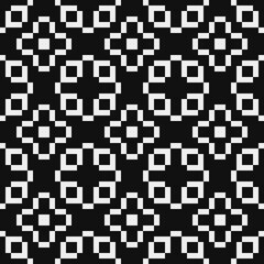Abstract seamless fashion trend pattern fabric textures, black and white pattern, pixel art vector monochrome illustration. Design for web and mobile app.