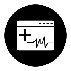 Obraz premium browser cyrcular glyph icon