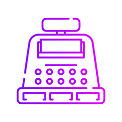 cash register gradient icon