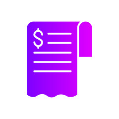 Obraz premium bill gradient icon