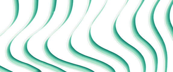 Set of curved abstract lines, teal. green, paint brush texture, ribbon, wave effect, isolated graphic design element made with brushstroke, hand drawn art for backgrounds, watercolor paint, particle
