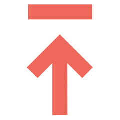 upload red arrow icon