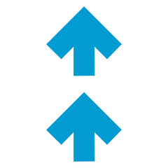 Fototapeta premium double up blue arrows icon