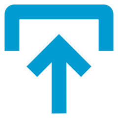 Fototapeta premium upload blue arrow icon