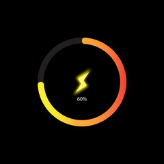battery level indicator, vector logo icon