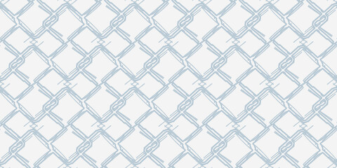 The grid drawn with a light blue felt-tip pen. Vector seamless print for various surfaces. Stylish print for textiles, pillows, notebooks, cups, wallpapers, packaging, digital backgrounds.