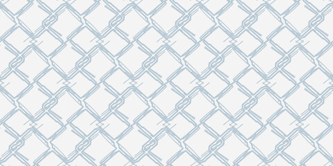 The grid drawn with a light blue felt-tip pen. Vector seamless print for various surfaces. Stylish print for textiles, pillows, notebooks, cups, wallpapers, packaging, digital backgrounds.