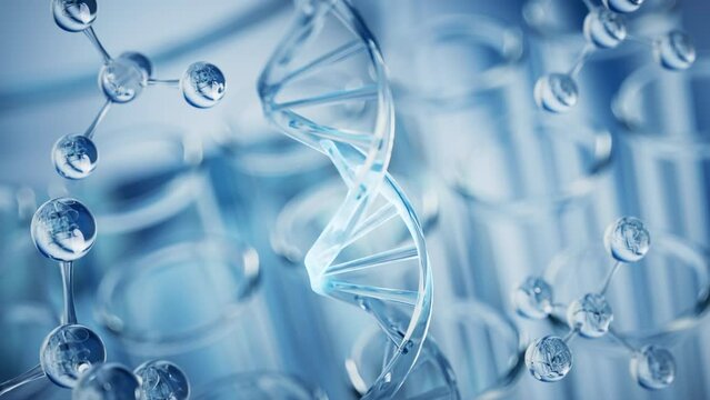 Chemical glassware in the laboratory, 3d rendering.