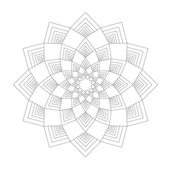 isolated mandala for coloring