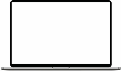 Blank screen notebook isolated