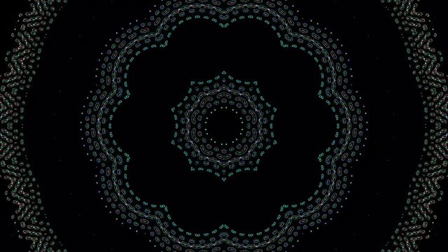 Abstract Kaleidoscope pattern with full colors. Magic mandala. 4k	