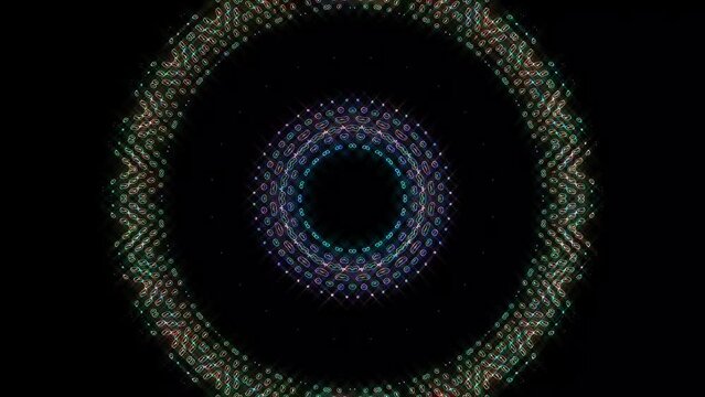 Abstract Kaleidoscope pattern with full colors. Magic mandala. 4k	