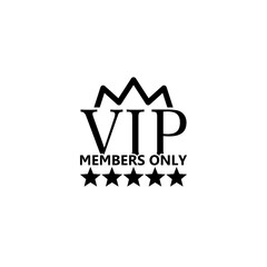 VIP Members only sticker icon isolated on white background