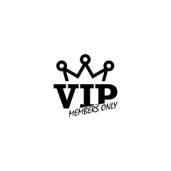 VIP Members only sticker icon isolated on white background