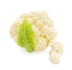 Cabbage cauliflower isolated on white background. Healthy food concept