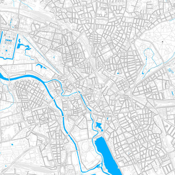Hannover, Germany high resolution vector map