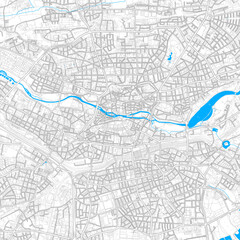 Fototapeta na wymiar Nurnberg, Germany high resolution vector map