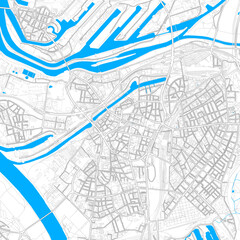 Duisburg, Germany high resolution vector map