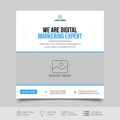 Digital marketing social media post design template