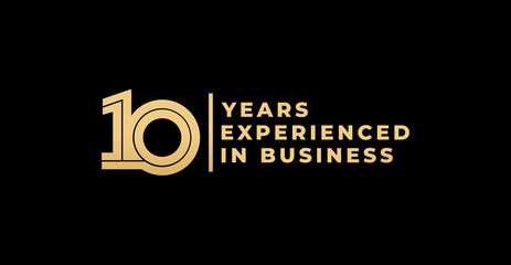 10 years in business or more than 10 years experienced vector illustration. Best 10 years experience. 10 years experience vector template. The best for banners about ability experienced.