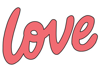 Hand drawn isolated Valentine's day PNG element for posters, prints, cards, stickers, clip art, icons, scrapbooking, etc. 