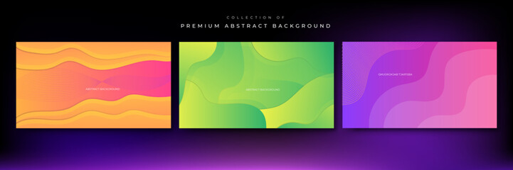 Set of abstract colorful background