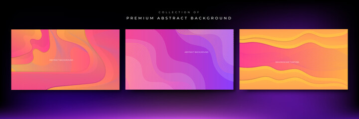Set of abstract colorful background