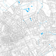 Krefeld, Germany high resolution vector map